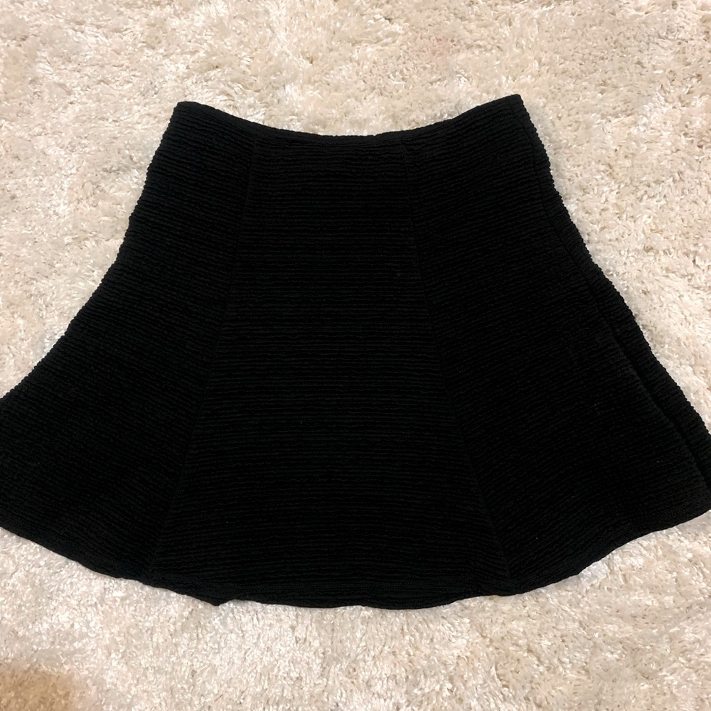 Anthropologie Maeve Cross Town Skater Black Skirt